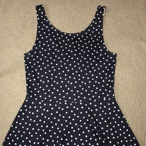 Navy Blue Polka Dot Dress Size 6 H&M EUC